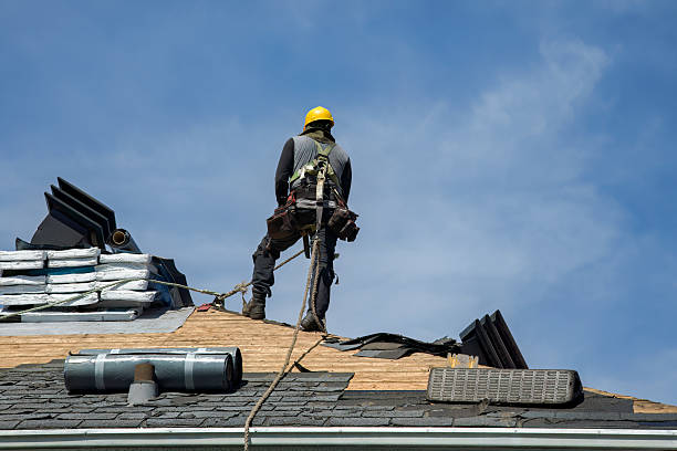 Professional Gutter Installation technician working in Bradford, TN